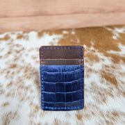 Lil' Hefe Blue Alligator Wallet | Designer Blue Alligator Wallet | Handcrafted Blue Alligator Wallet | Unique Blue Alligator Wallet | Stylish Alligator Wallet |