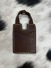 Leather Boot Wallet With Snap Strap