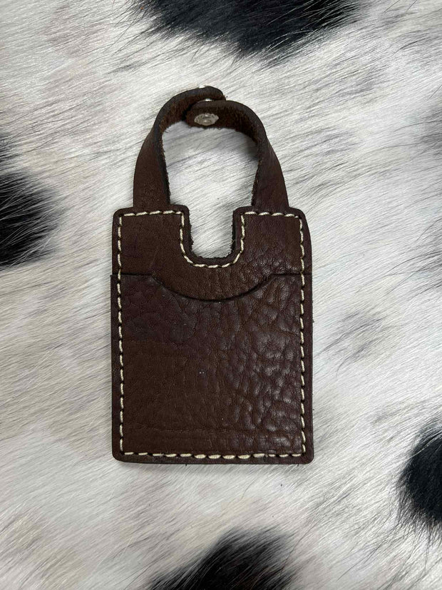 Leather Boot Wallet With Snap Strap