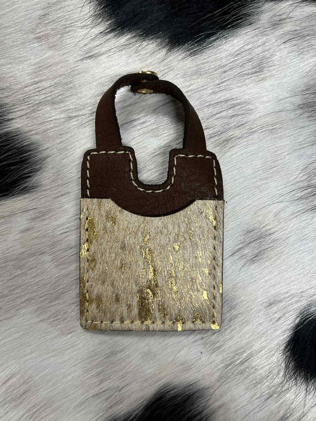 Leather Boot Wallet With Snap Strap