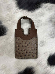 Leather Boot Wallet With Snap Strap