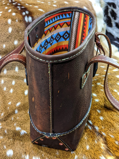 "Kristi Arizona Aztec" Leather Purse
