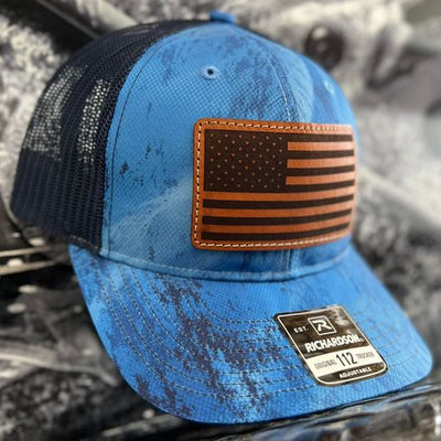 "My Favorite Color Is Freedom" American Flag Leather Patch Hat