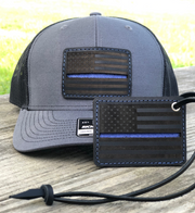 Thin Blue Line keychain and hat combo