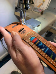 Aztec Dimensional - Personalized Leather Guitar Strap