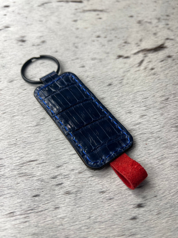 Blue Alligator Key Ring