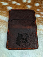 Bowfishing Lever Bow Leather Wallet
