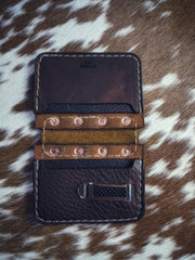 "Big Dan" Copper Rivet Center Leather Wallet