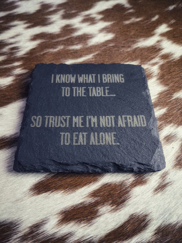 Square Slate Coaster with your logo!