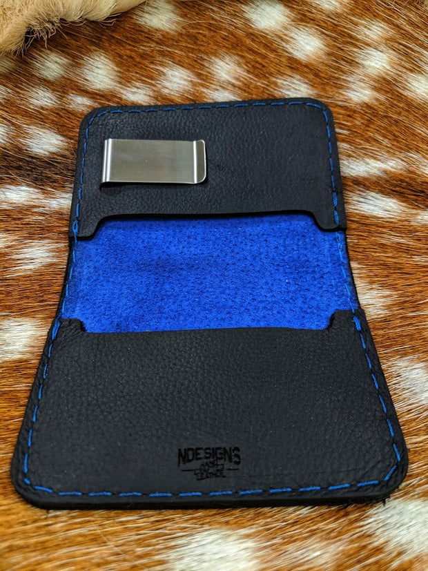 Thin Blue Line Leather Wallet