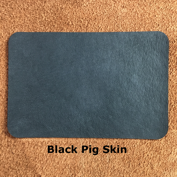 "Big Dan" Leather Wallet - Color: Black Leather with Custom Logo